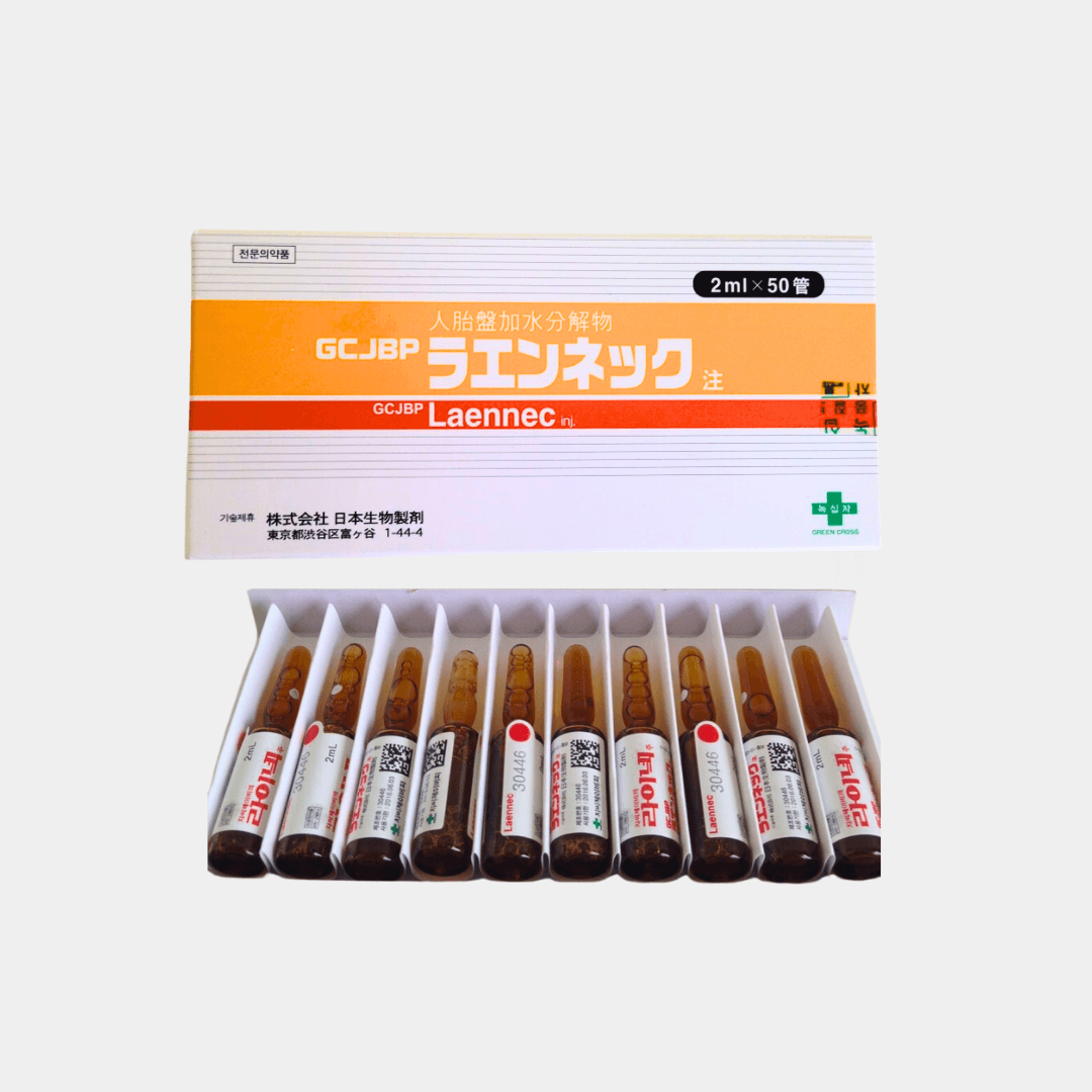 Laennec Placenta 10 Ampoules (2ml) | Human Placenta Extract by JBP | Made in Japan | Funmento